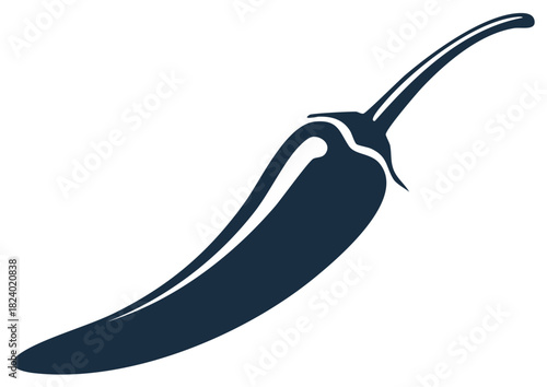Chili pepper illustration isolated. Vector graphic of a spicy vegetable.