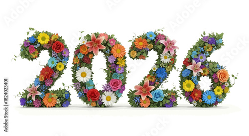 Celebrate 2026 with stunning floral numbers perfect for invitations and cards