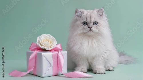 Kitten and Gift Box
