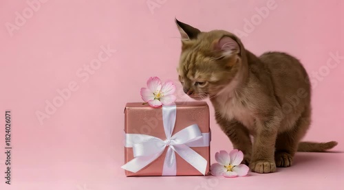 Kitten and Gift Box