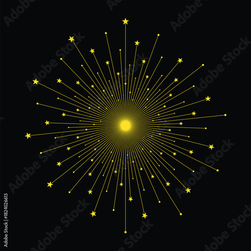 starburst effaced vector illustration