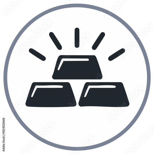 Shining Gold Bars Stacked Symbol Financial Wealth Investment Concept