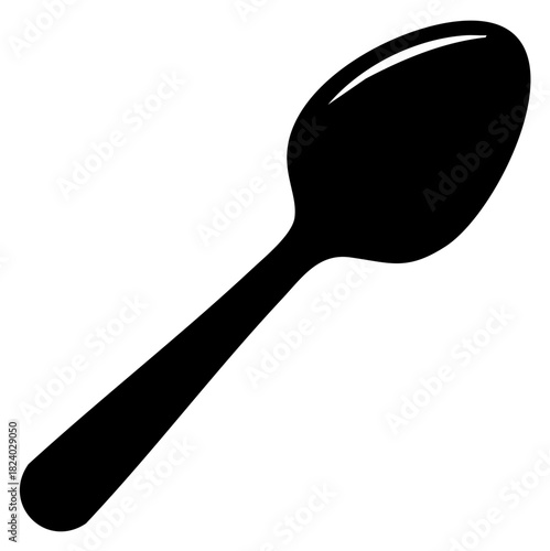 Black Spoon Silhouette