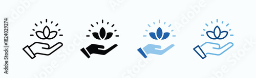 Empowerment Icon Sheet Multiple Style Collection Isolated Vector