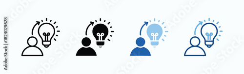 Innovation Icon Sheet Multiple Style Collection Isolated Vector