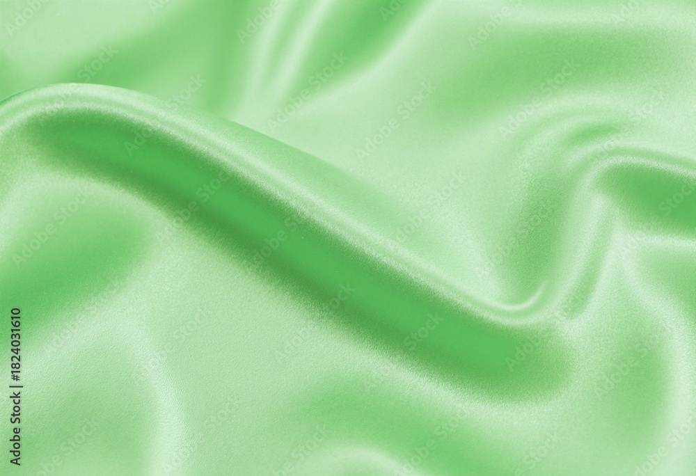 Fototapeta premium Light green silk texture