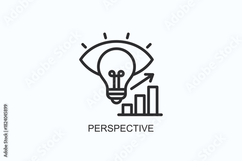 Perspective Icon Or Logo Isolated Vector Illustration