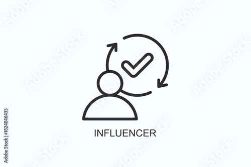 Influencer Icon Or Logo Isolated Vector Illustration