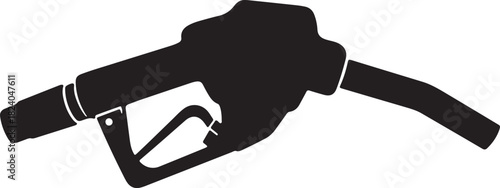 Gasoline pump nozzle icon silhouette