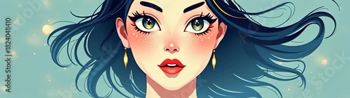 Woman with a very big nose