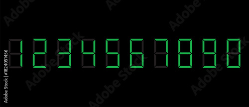 Digital scoreboard numbers