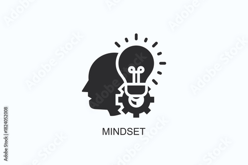 Mindset Icon Or Logo Isolated Vector Illustration