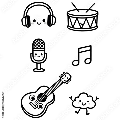 musical instruments icons