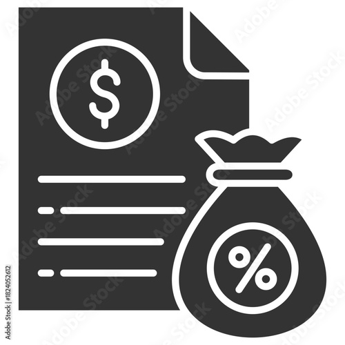 Tax Glyph Icon