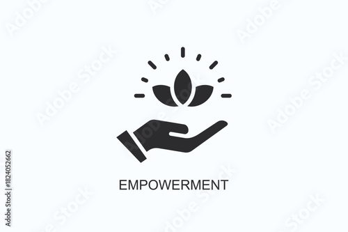 Empowerment Icon Or Logo Isolated Vector Illustration