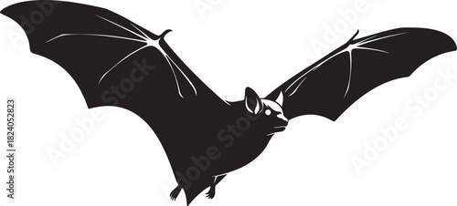 Flying bat silhouette vector design