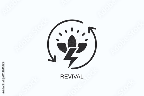 Revival Icon Or Logo Isolated Vector Illustration