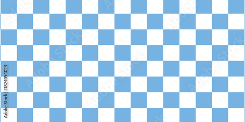 Vector checkerboard pattern. Seamless blue and 