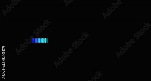 Blue Spectrum Audio Level Meter Animation | Sound Wave Visualizer | 4K Looping Equalizer Bar