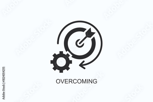 Overcoming Icon Or Logo Isolated Vector Illustration