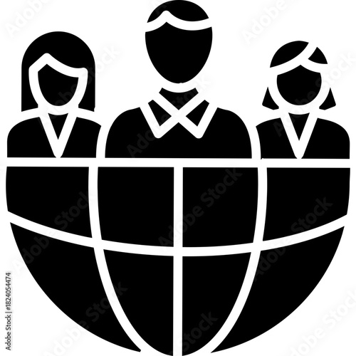 Administration Glyph Icon – Office, Management & Organizational Symbol