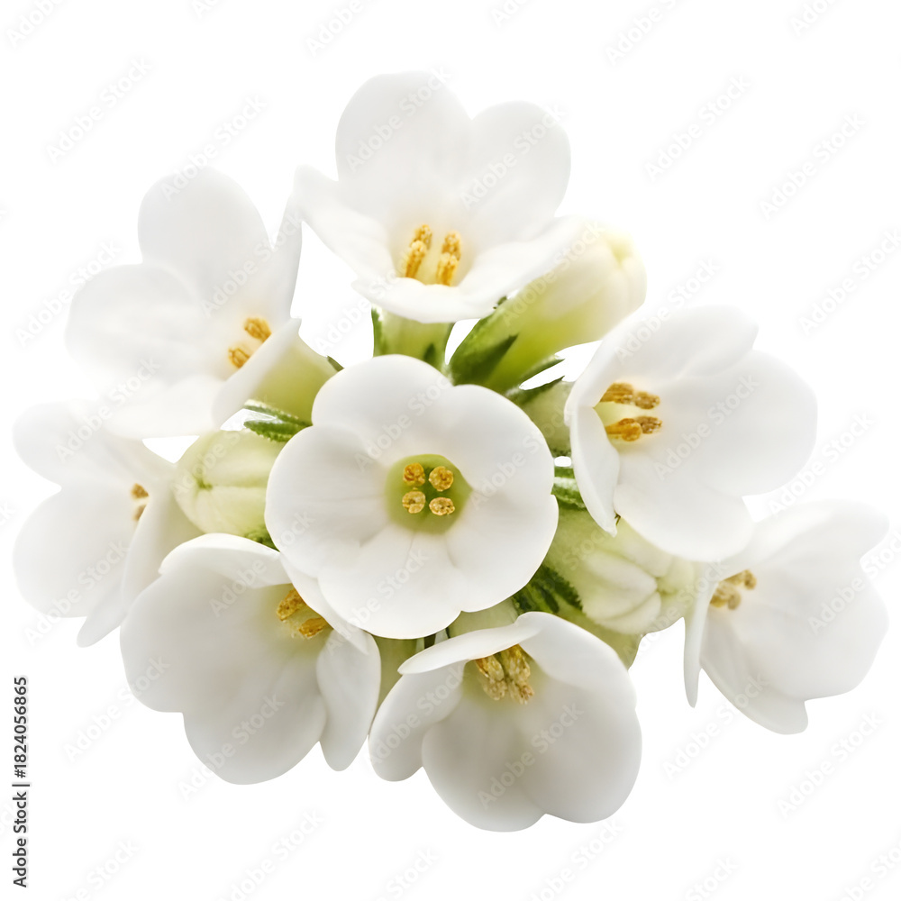 Obraz premium White flowers isolated on transparent background