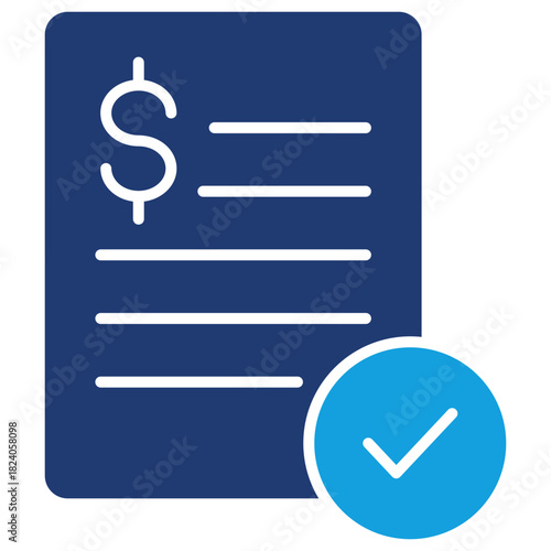 Paycheck Flat Blue Icon