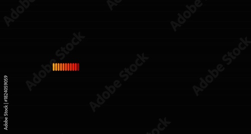 Fire Spectrum Audio Level Meter Animation, Flaming Sound Visualizer, 4K Looping Equalizer Bars