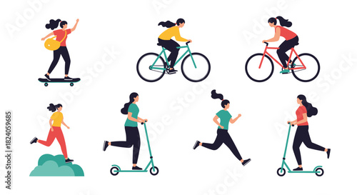 Active Lifestyle: Diverse Outdoor Activities for Women.