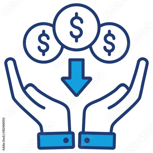 Passive Income Blue Icon