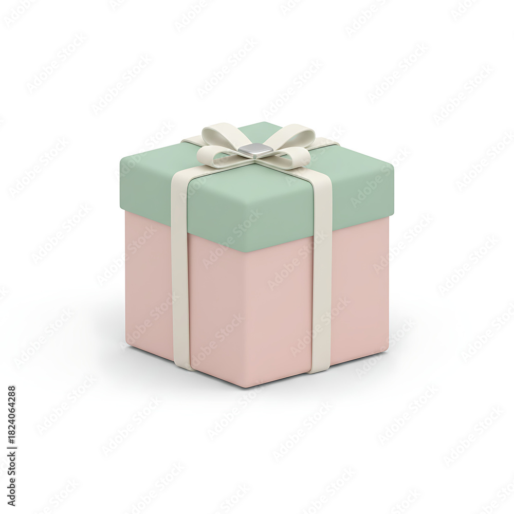 Naklejka premium 3D Christmas gift box icon
