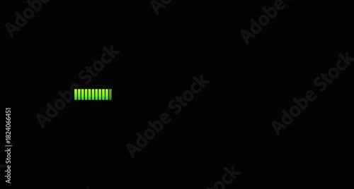 Light Green Audio Level Meter Animation, Neon Sound Visualizer, 4K Looping Equalizer Bars