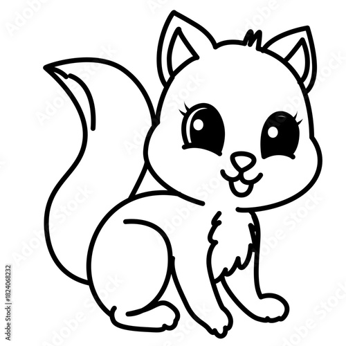 Cute sitting cat line art icon, ideal for pets, home, or illustrating soft, cuddly, and minimalist cute animal designs.