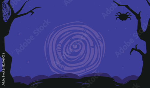 A striking Halloween vector background . This spooky, atmospheric graphic is perfect for seasonal event promotions, festive digital projects, or creating eerie invitations for your celebrations.
