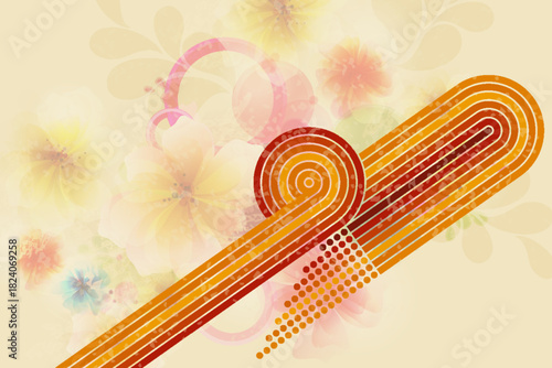 unique creative grunge Flower retro background