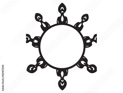 Black art icon in silhouette..