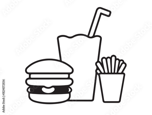 Fast food icon in vector iimage.