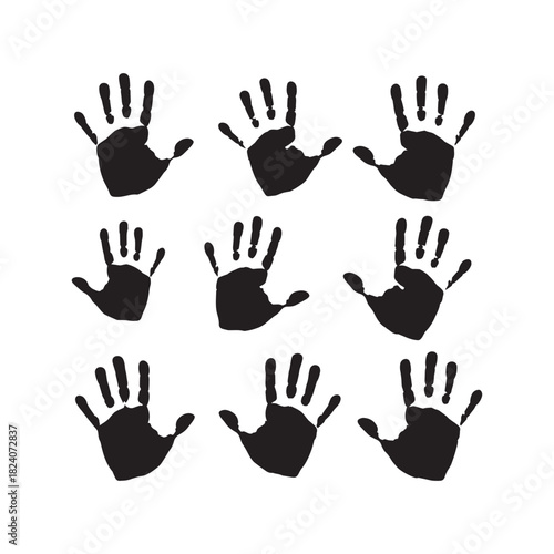 Handprint Silhouette Vector Set