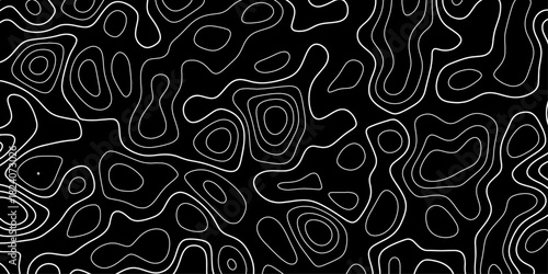 Fractal lines background. Topographic map like abstract backdrop. Topographic map pattern background vector. Abstract mountain terrain map background with abstract shape line texture.