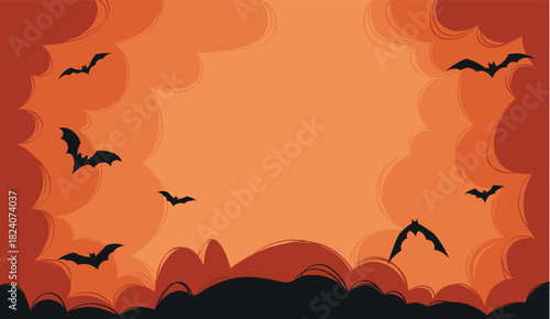 A striking Halloween vector background . This spooky, atmospheric graphic is perfect for seasonal event promotions, festive digital projects, or creating eerie invitations for your celebrations.