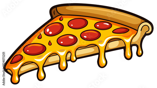 Pepperoni pizza slice