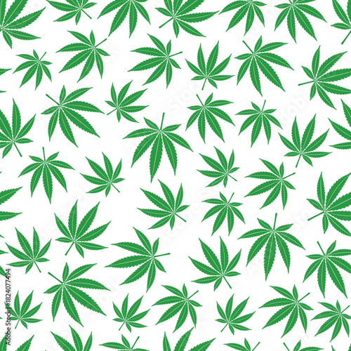 Cannabis Leaf Seamless Pattern