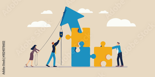 Teamwork and collaboration building a successful future together