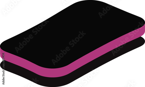 Solid Black Flat Plasmonic Waveguide Line – Minimal Vector Icon