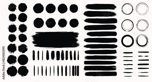 set of black and white cats