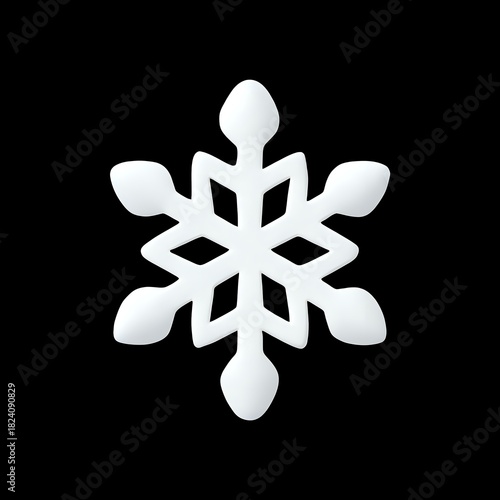 3D Snowflake icon