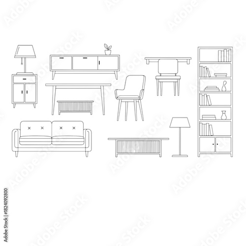 sketch of furniture