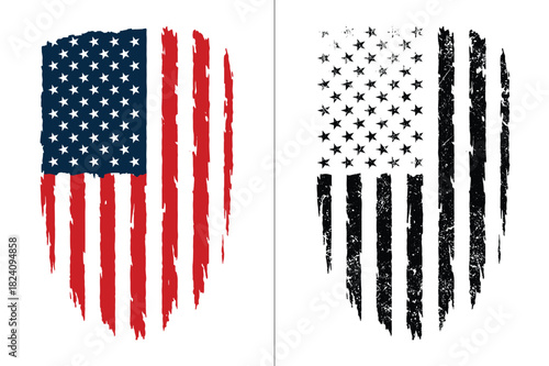 Distressed American Flag Design