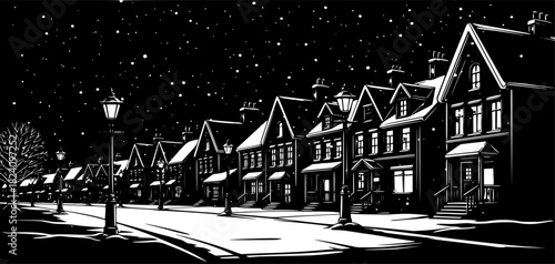 detailed vector minimalist winter christmas holiday santa claus dear street jesus 2026