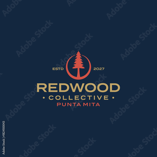 Redwood Collective logo featuring a stylized redwood tree inside a circle.